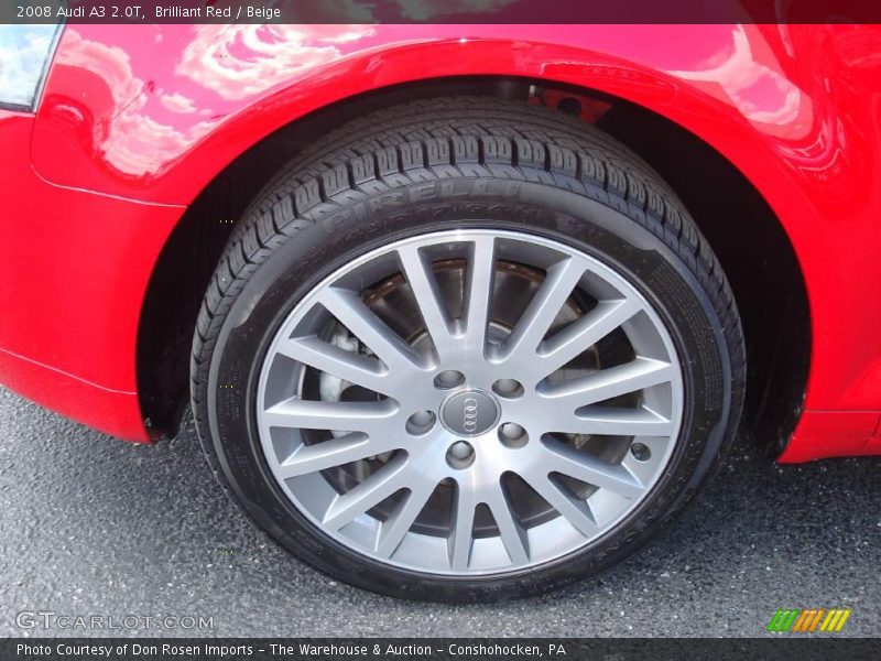 Brilliant Red / Beige 2008 Audi A3 2.0T