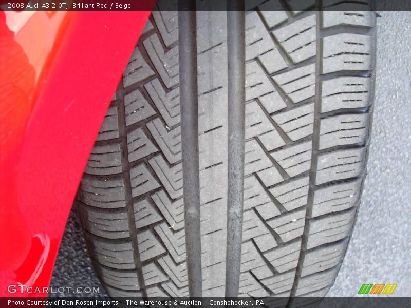 Brilliant Red / Beige 2008 Audi A3 2.0T