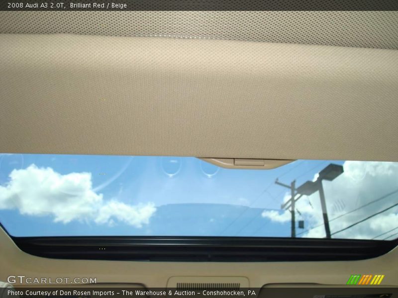 Brilliant Red / Beige 2008 Audi A3 2.0T