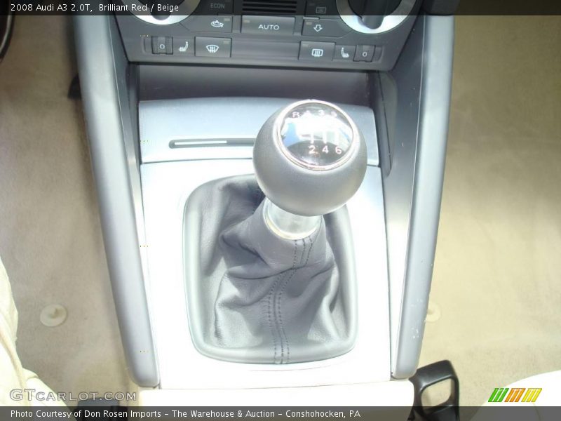 Brilliant Red / Beige 2008 Audi A3 2.0T