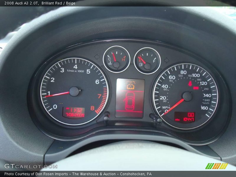 Brilliant Red / Beige 2008 Audi A3 2.0T