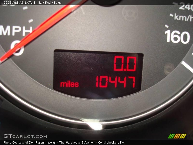 Brilliant Red / Beige 2008 Audi A3 2.0T