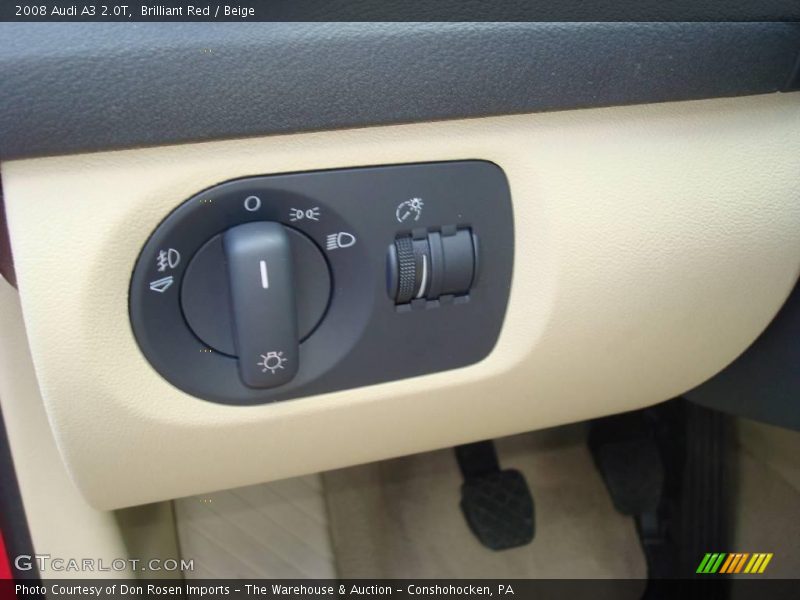 Brilliant Red / Beige 2008 Audi A3 2.0T