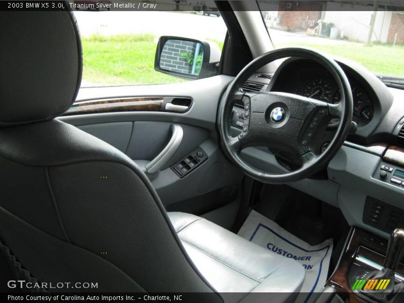 Titanium Silver Metallic / Gray 2003 BMW X5 3.0i