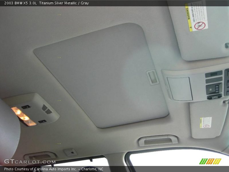 Titanium Silver Metallic / Gray 2003 BMW X5 3.0i