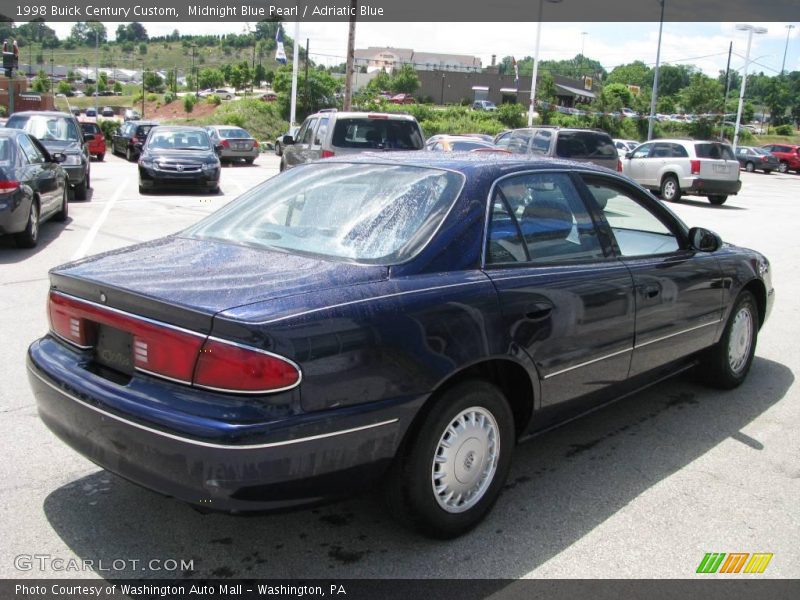 Midnight Blue Pearl / Adriatic Blue 1998 Buick Century Custom