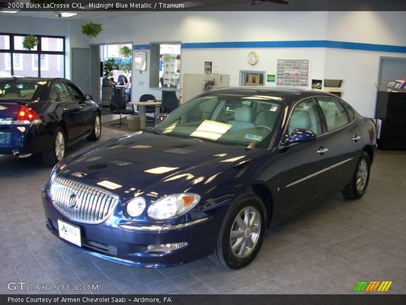 Midnight Blue Metallic / Titanium 2008 Buick LaCrosse CXL