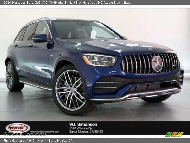 Brilliant Blue Metallic / AMG Saddle Brown/Black 2020 Mercedes-Benz GLC AMG 43 4Matic