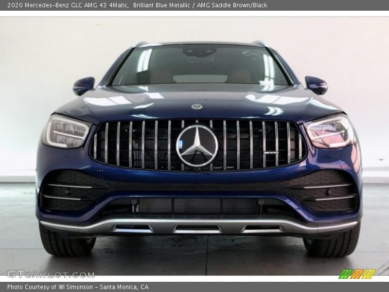 Brilliant Blue Metallic / AMG Saddle Brown/Black 2020 Mercedes-Benz GLC AMG 43 4Matic