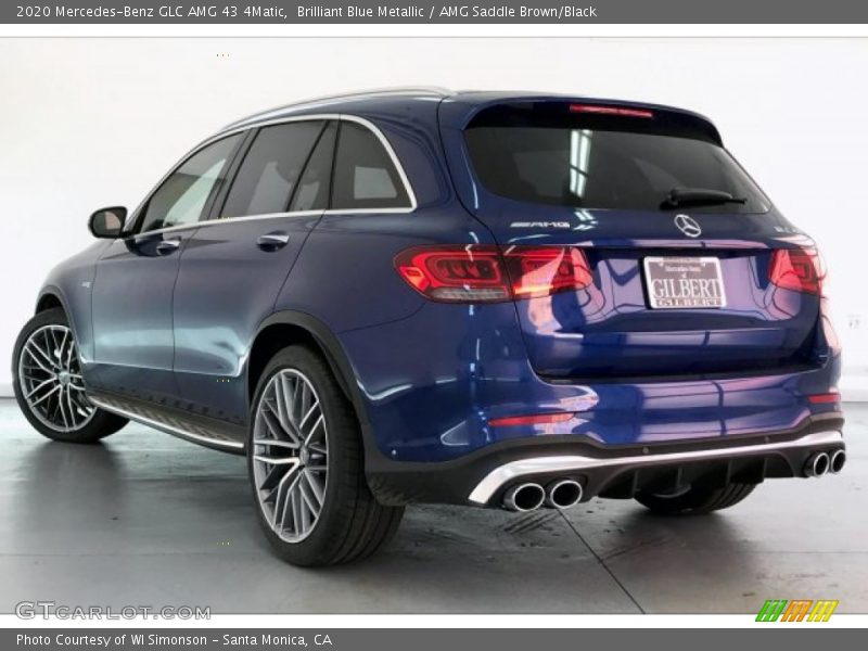 Brilliant Blue Metallic / AMG Saddle Brown/Black 2020 Mercedes-Benz GLC AMG 43 4Matic