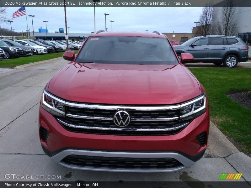 Aurora Red Chroma Metallic / Titan Black 2020 Volkswagen Atlas Cross Sport SE Technology 4Motion