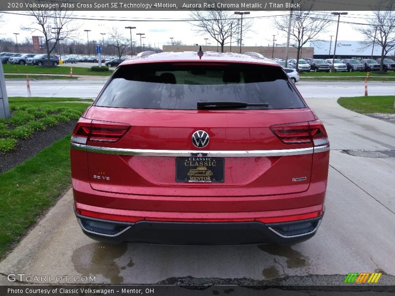 Aurora Red Chroma Metallic / Titan Black 2020 Volkswagen Atlas Cross Sport SE Technology 4Motion