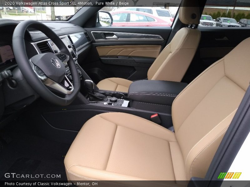 Pure White / Beige 2020 Volkswagen Atlas Cross Sport SEL 4Motion