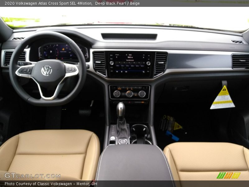 Deep Black Pearl / Beige 2020 Volkswagen Atlas Cross Sport SEL 4Motion