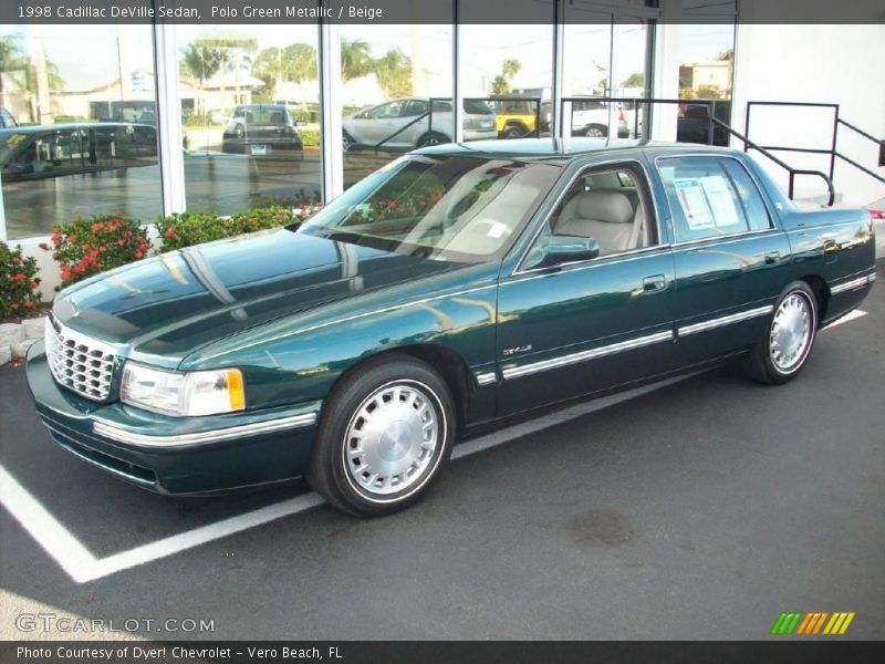 Polo Green Metallic / Beige 1998 Cadillac DeVille Sedan