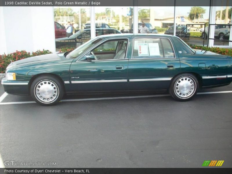 Polo Green Metallic / Beige 1998 Cadillac DeVille Sedan