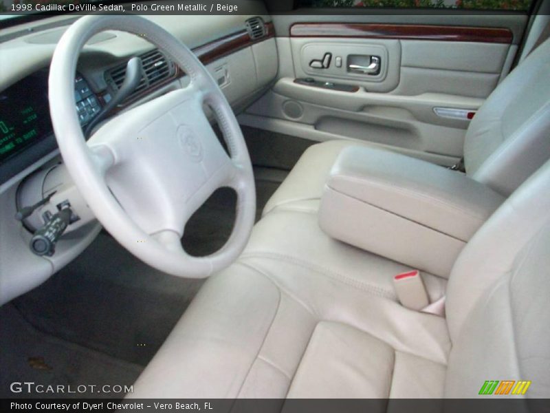 Polo Green Metallic / Beige 1998 Cadillac DeVille Sedan