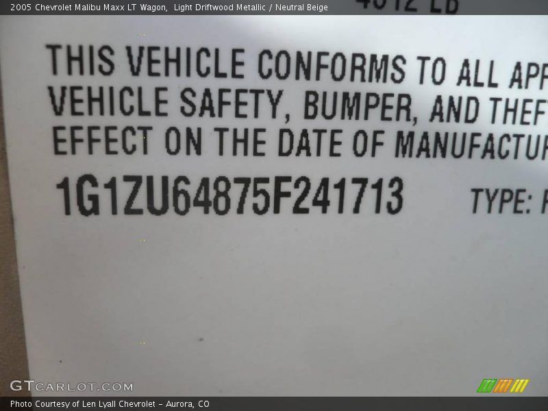 Light Driftwood Metallic / Neutral Beige 2005 Chevrolet Malibu Maxx LT Wagon