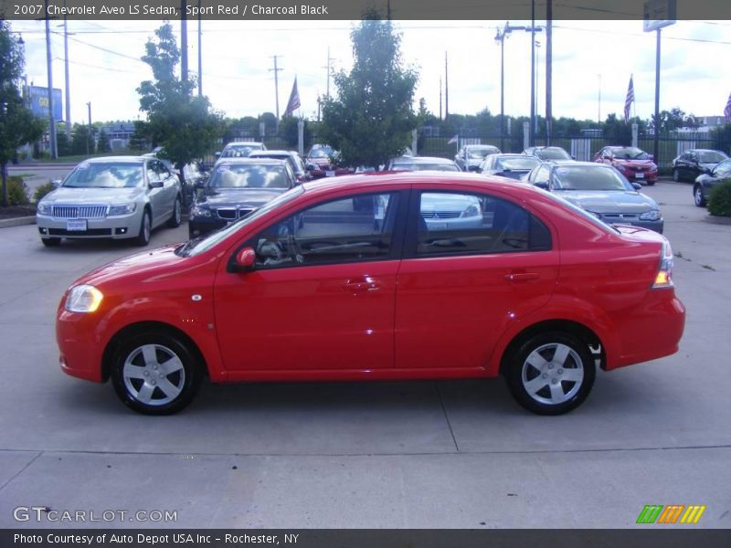 Sport Red / Charcoal Black 2007 Chevrolet Aveo LS Sedan