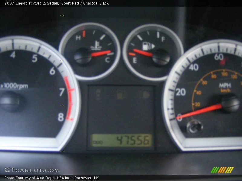 Sport Red / Charcoal Black 2007 Chevrolet Aveo LS Sedan