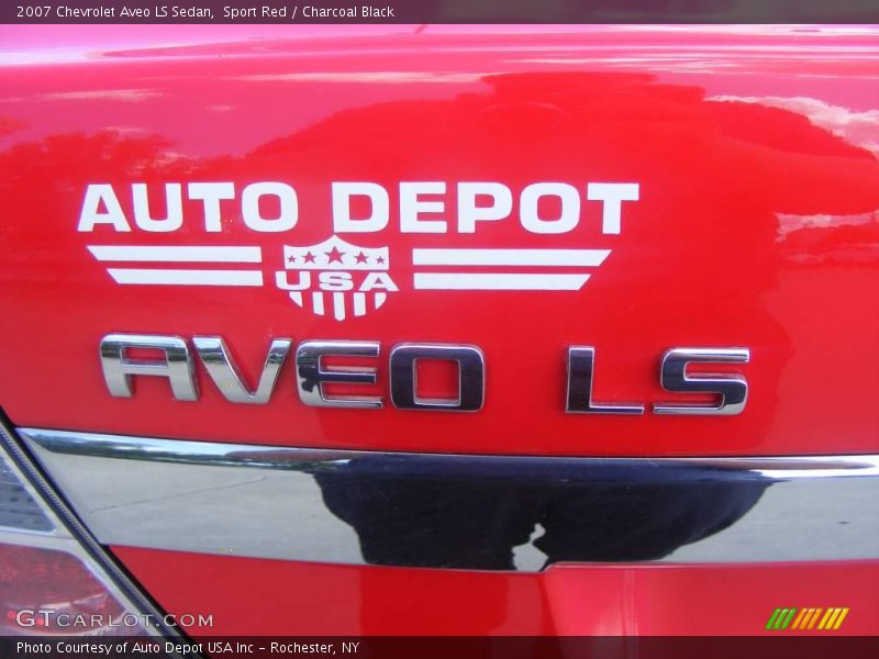 Sport Red / Charcoal Black 2007 Chevrolet Aveo LS Sedan