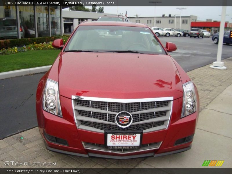 Crystal Red / Cashmere/Cocoa 2009 Cadillac CTS 4 AWD Sedan