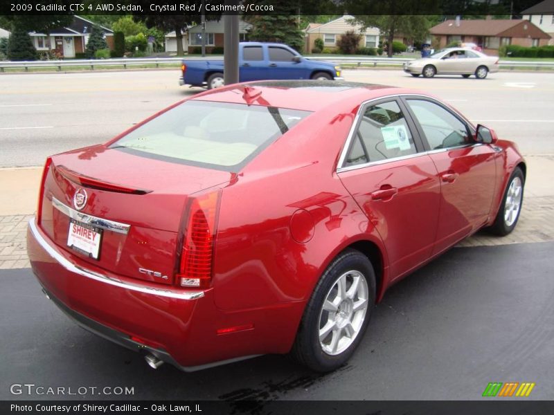 Crystal Red / Cashmere/Cocoa 2009 Cadillac CTS 4 AWD Sedan