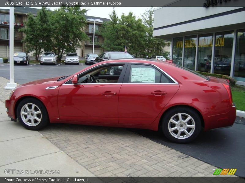 Crystal Red / Cashmere/Cocoa 2009 Cadillac CTS 4 AWD Sedan