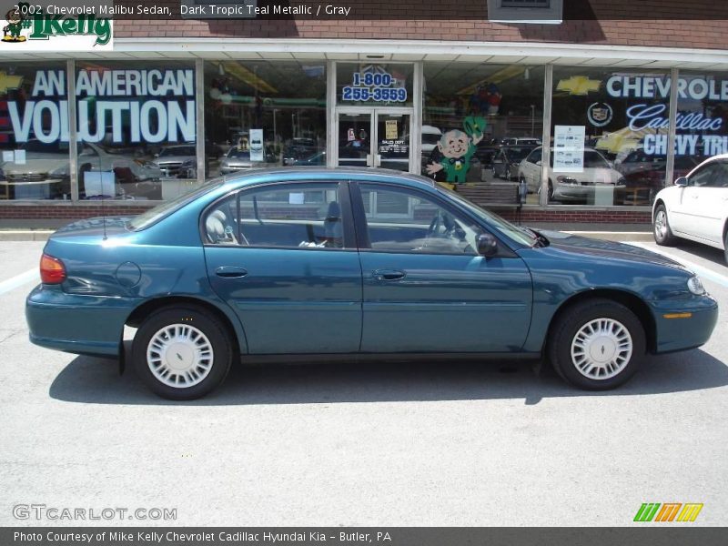Dark Tropic Teal Metallic / Gray 2002 Chevrolet Malibu Sedan