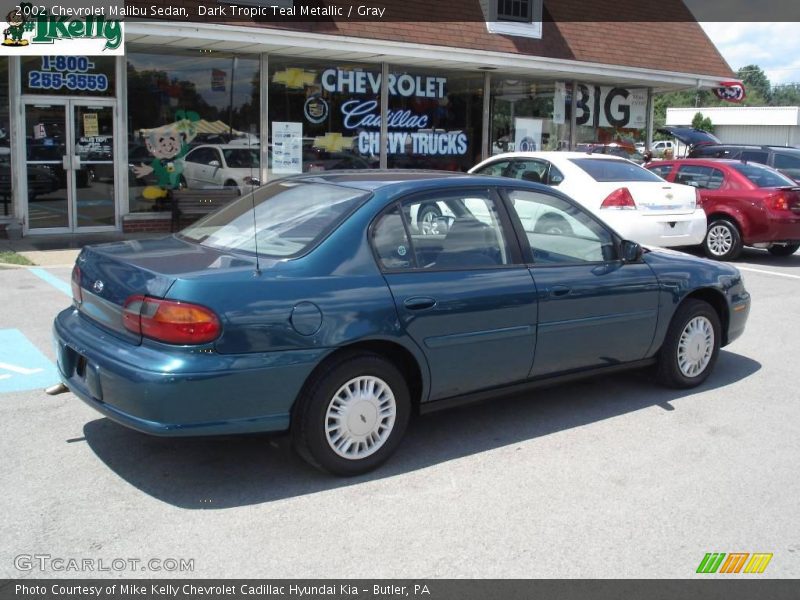 Dark Tropic Teal Metallic / Gray 2002 Chevrolet Malibu Sedan