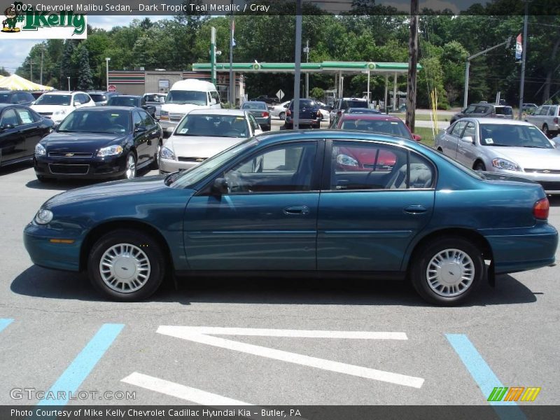 Dark Tropic Teal Metallic / Gray 2002 Chevrolet Malibu Sedan