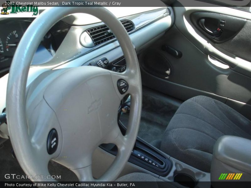 Dark Tropic Teal Metallic / Gray 2002 Chevrolet Malibu Sedan