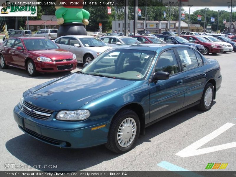 Dark Tropic Teal Metallic / Gray 2002 Chevrolet Malibu Sedan