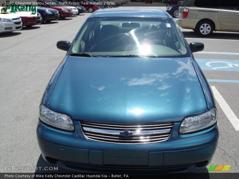 Dark Tropic Teal Metallic / Gray 2002 Chevrolet Malibu Sedan