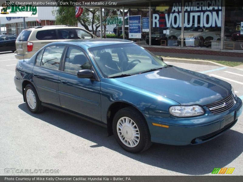 Dark Tropic Teal Metallic / Gray 2002 Chevrolet Malibu Sedan