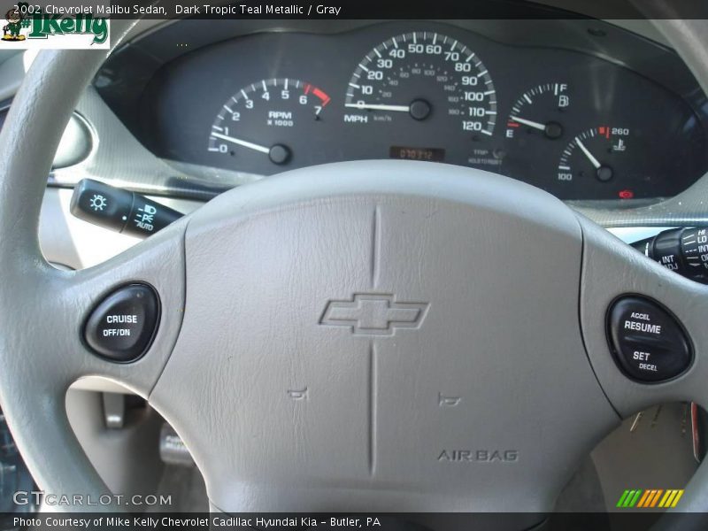 Dark Tropic Teal Metallic / Gray 2002 Chevrolet Malibu Sedan