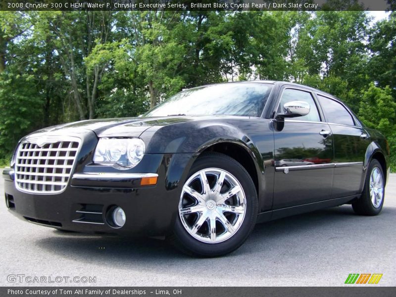 Brilliant Black Crystal Pearl / Dark Slate Gray 2008 Chrysler 300 C HEMI Walter P. Chrysler Executive Series