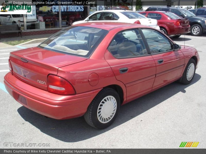 Strawberry Pearl / Camel 1998 Dodge Neon Highline Sedan