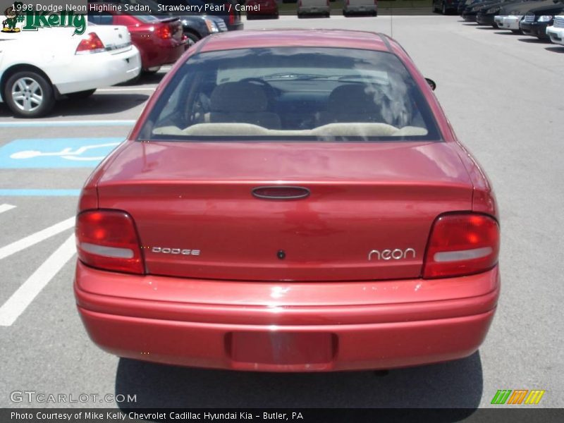 Strawberry Pearl / Camel 1998 Dodge Neon Highline Sedan