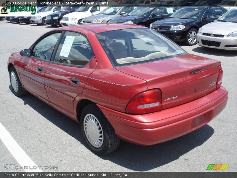 Strawberry Pearl / Camel 1998 Dodge Neon Highline Sedan
