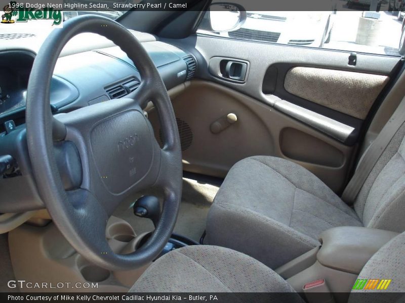 Strawberry Pearl / Camel 1998 Dodge Neon Highline Sedan