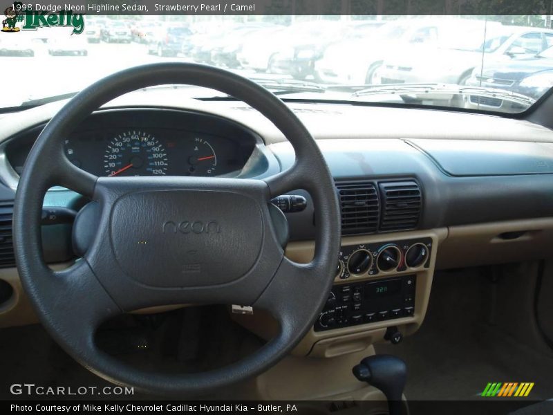 Strawberry Pearl / Camel 1998 Dodge Neon Highline Sedan