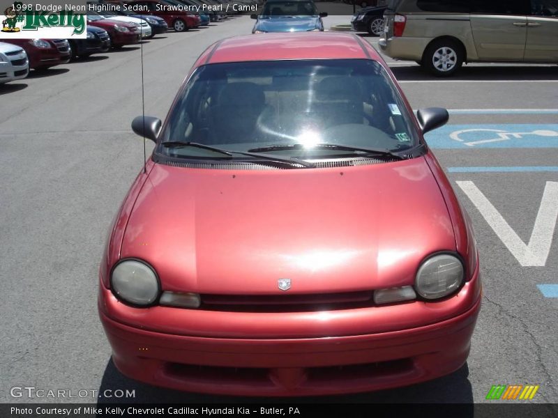 Strawberry Pearl / Camel 1998 Dodge Neon Highline Sedan