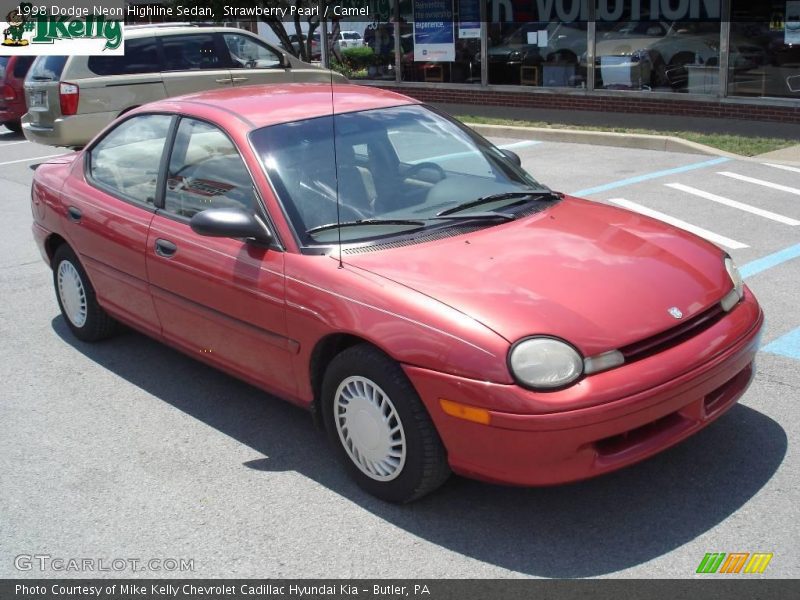 Strawberry Pearl / Camel 1998 Dodge Neon Highline Sedan