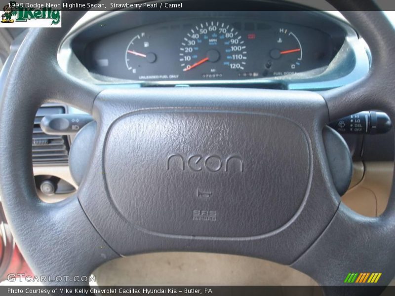 Strawberry Pearl / Camel 1998 Dodge Neon Highline Sedan