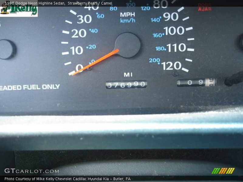 Strawberry Pearl / Camel 1998 Dodge Neon Highline Sedan