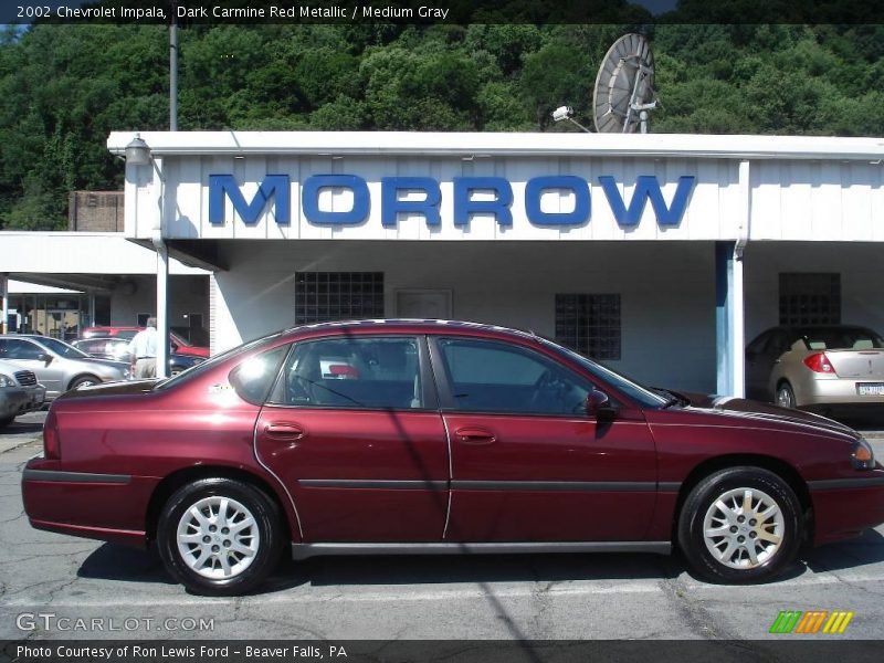 Dark Carmine Red Metallic / Medium Gray 2002 Chevrolet Impala