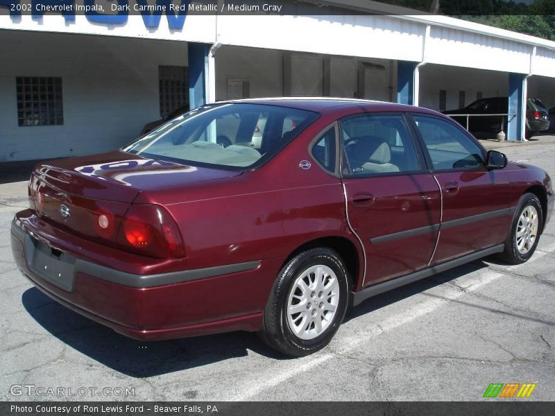 Dark Carmine Red Metallic / Medium Gray 2002 Chevrolet Impala