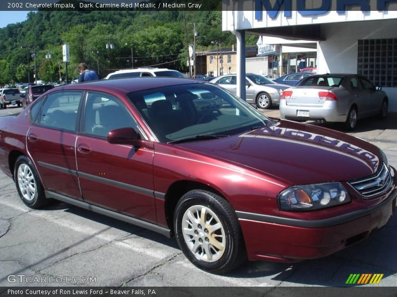 Dark Carmine Red Metallic / Medium Gray 2002 Chevrolet Impala