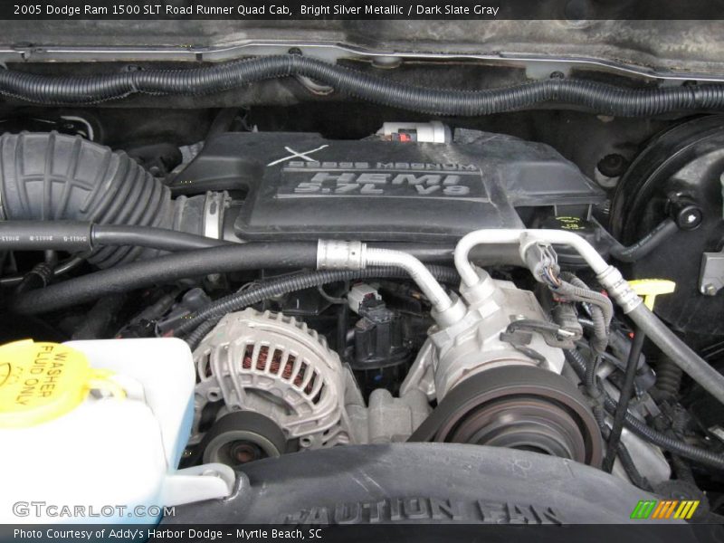 Bright Silver Metallic / Dark Slate Gray 2005 Dodge Ram 1500 SLT Road Runner Quad Cab